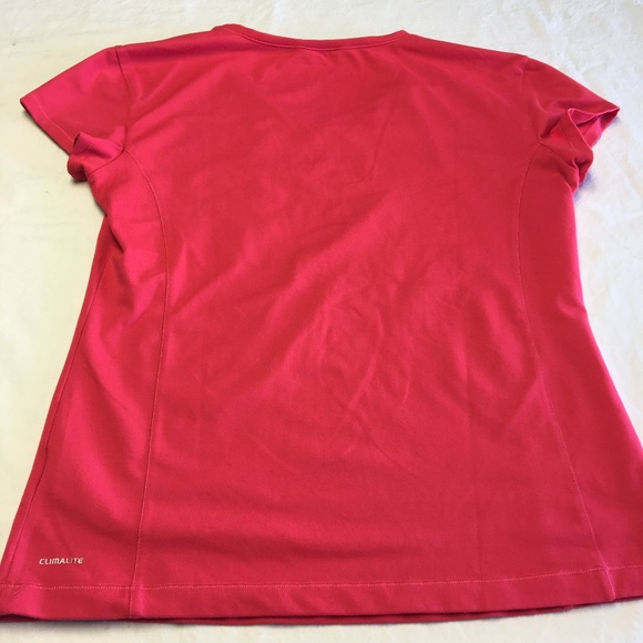 ADIDAS CLIMALITE PINK XL SHORT SLEEVE PERFORMANCE - Picture 6 of 8